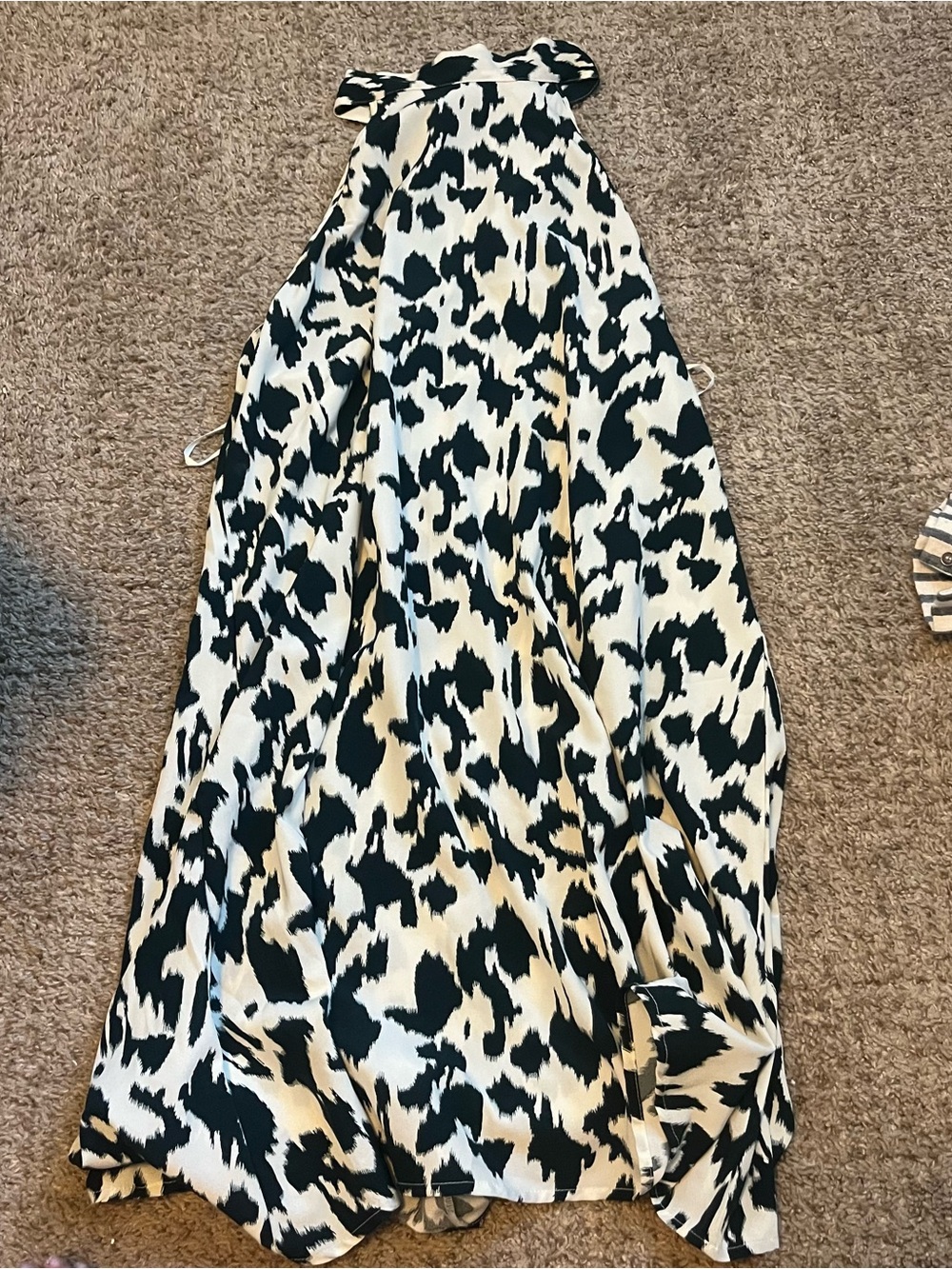 SHEIN green and White Animal Print Dress